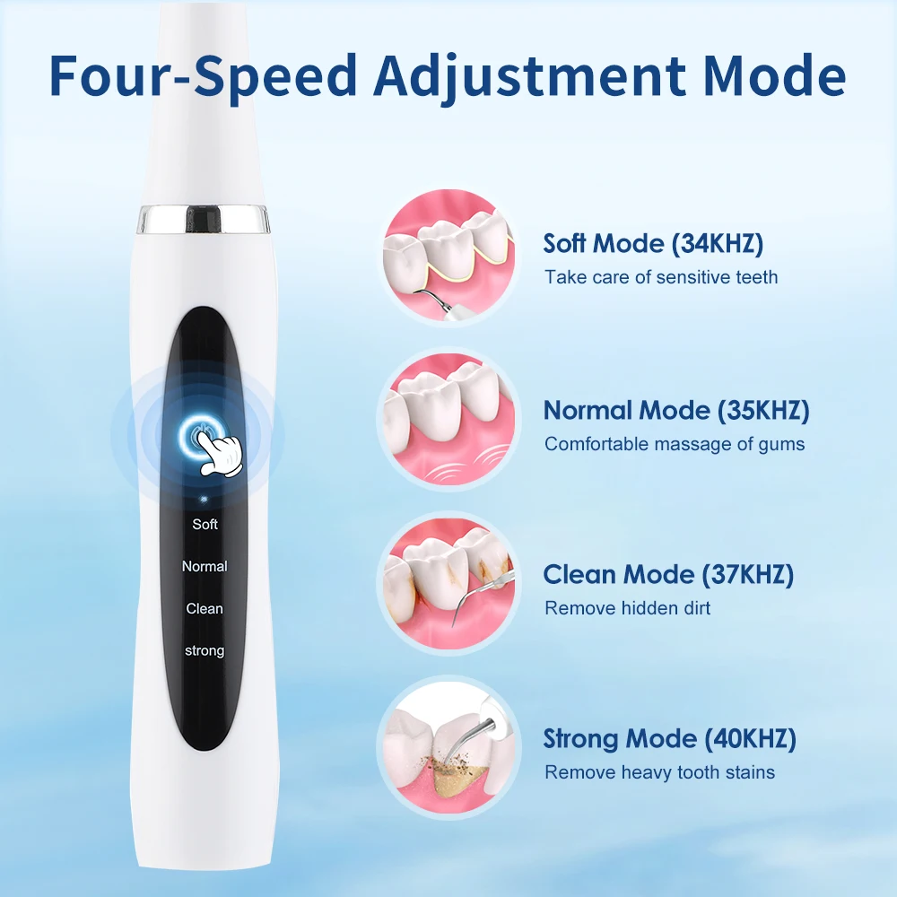 Ultrasonik Diş Temizleme Diş Tartar Güçlü Yüksek Frekanslı Diş Beyazlatma Calculus Plak Sökücü Temizleyici Ölçekleyici Araçları