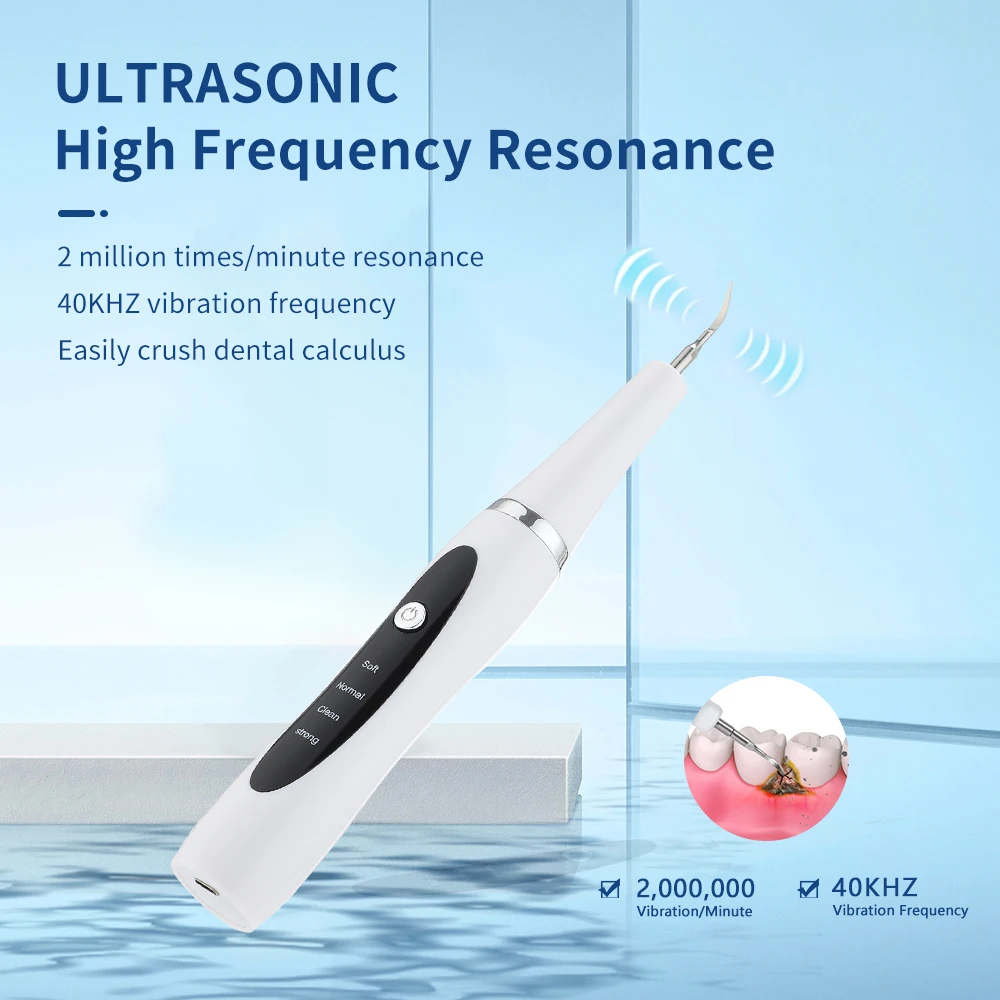 Ultrasonik Diş Temizleme Diş Tartar Güçlü Yüksek Frekanslı Diş Beyazlatma Calculus Plak Sökücü Temizleyici Ölçekleyici Araçları