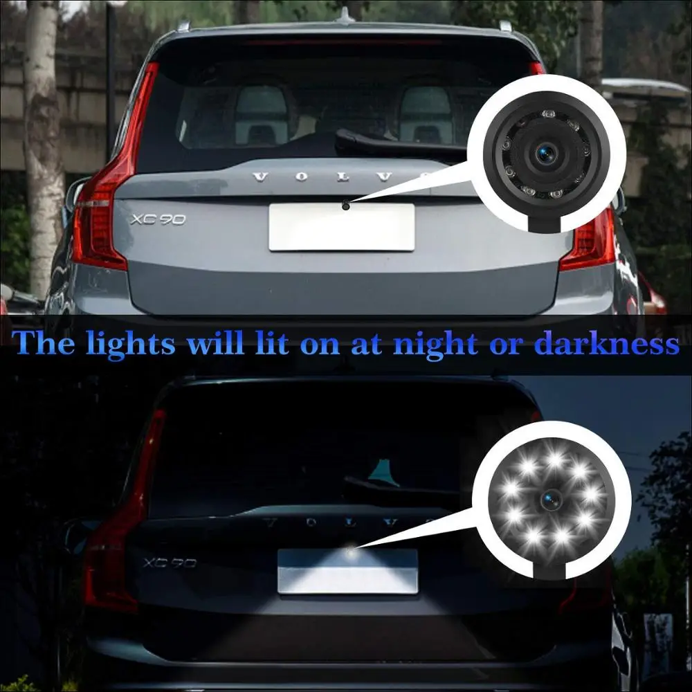 HD 8 LED Araba Dikiz park kamerası Hyundai MİSTRA 2014 için 2015, plaka İşık Reversing Yedekleme Su Geçirmez kamera