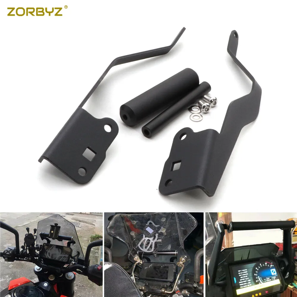 ZORBYZ Motosiklet 1 Takım 12mm 22mm Siyah telefon GPS Navigasyon Braketi Standı Tutucu BMW F750GS F850GS 2018-2019