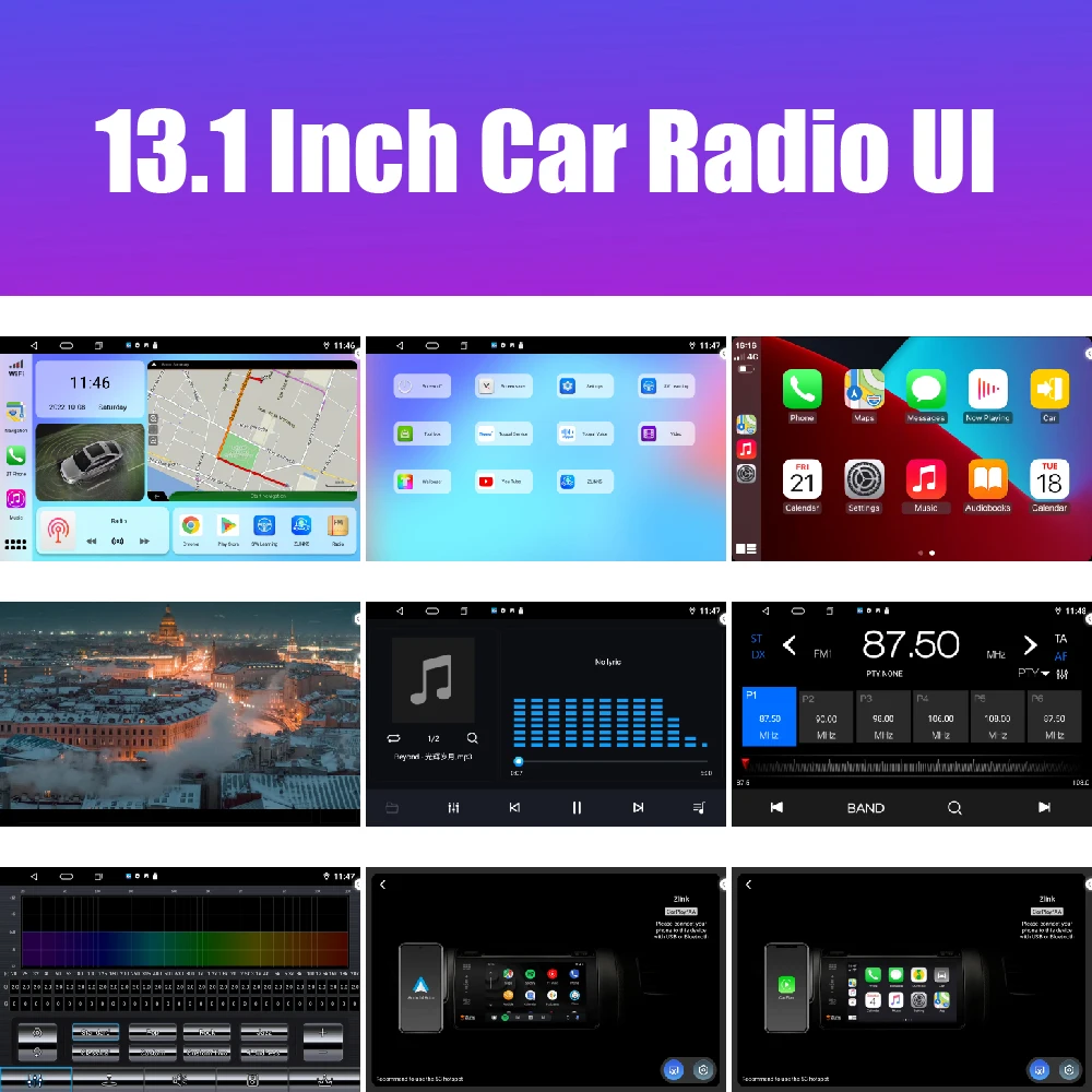 13.1 inç Araba Radyo Toyota Innova 2008 2009-2014 İçin araç DVD oynatıcı GPS Navigasyon Stereo Carplay 2 Din Merkezi Multimedya Android Otomatik
