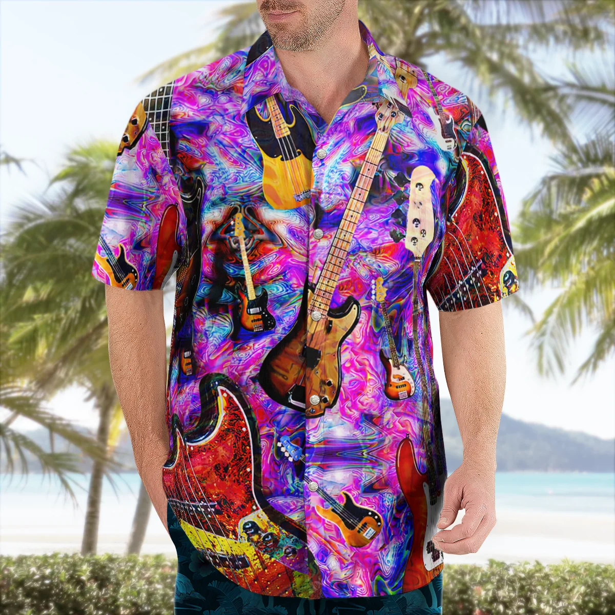 Harajuku Renkli Mektup Ha Erkekler Eğlence Hawaiian 3D Baskı Unisex Moda Kısa Kollu Gömlek Streetwear Ropa De Hombre Üst WY-372