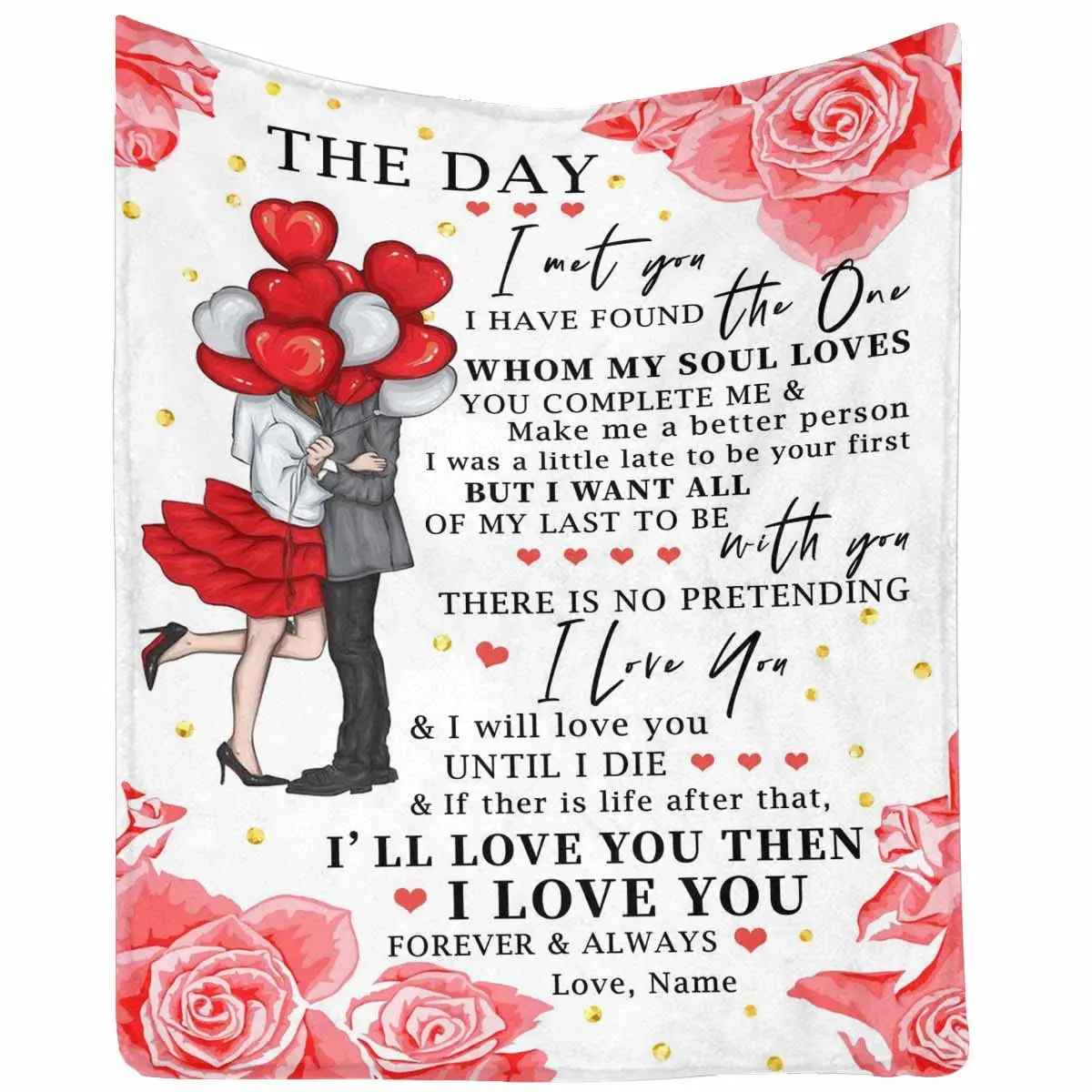 Erkek arkadaşı sevgililer Günü, yıldönümü hediyesi, Özelleştirilmiş Adı Battaniye, Aşk İfade Mektup Battaniye Kız Arkadaşıma Formu