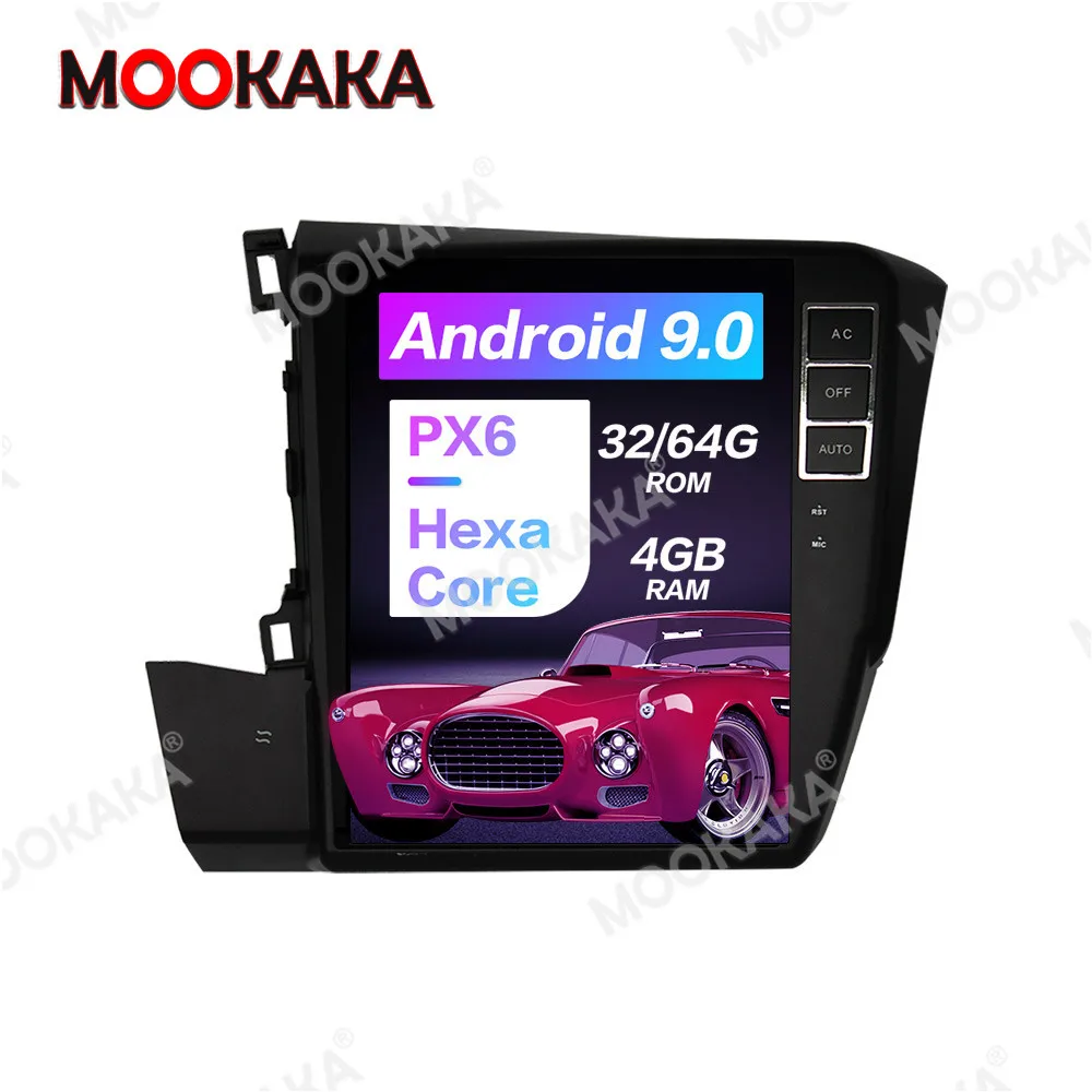 4 + 128GB Tesla Ekran Android 9.0 Stereo Araba Multimedya Oynatıcı Honda Civic 2012 2013 2014 2015 Ses Radyo Kaydedici Kafa Ünitesi
