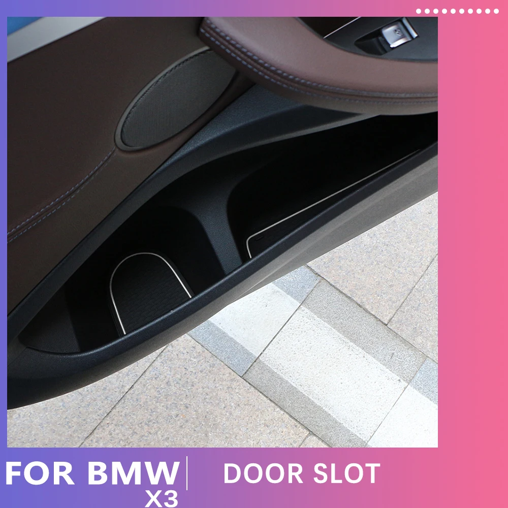 Kaymaz Kapısı Yuvası Kupası Mat BMW X3 2018 2020 2021 Kapı Oluk Paspaslar kaymaz Ped Aksesuarları Araba sticker