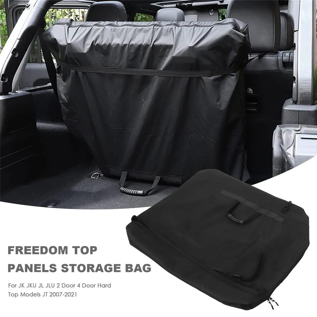Özgürlük Üst Paneller saklama çantası Jeep Wrangler JK için JKU JL JLU 2 Kapı 4 Kapı Sert Üst Modeller JT 2007-2021 (Siyah)